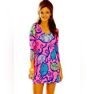 NEW! Lilly Pulitzer Dress -Leaves in The Breeze Clarke Jersey- dress size medium